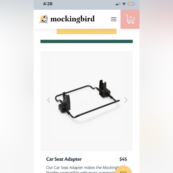 Nuna Pipa car seat adapter for Mockingbird stroller - Picture 2 of 2